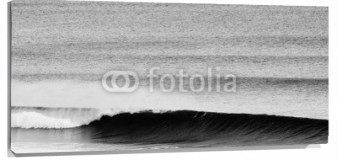 Lienzo Ola en el mar blanco y negro